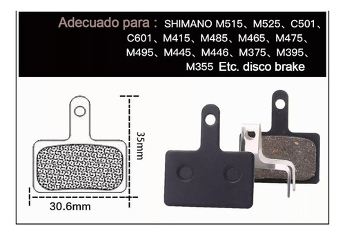 . 6 Juegos Balatas Shimano B01s Tektro M315 M355 M395 Mt200