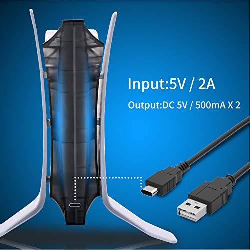 Ps5 Controller Charger Pack Con Led Y Cable Incluido