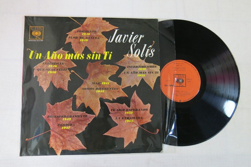 Vinyl Vinilo Lp Acetato Javier Solis Un Año Mas Sin Ti 