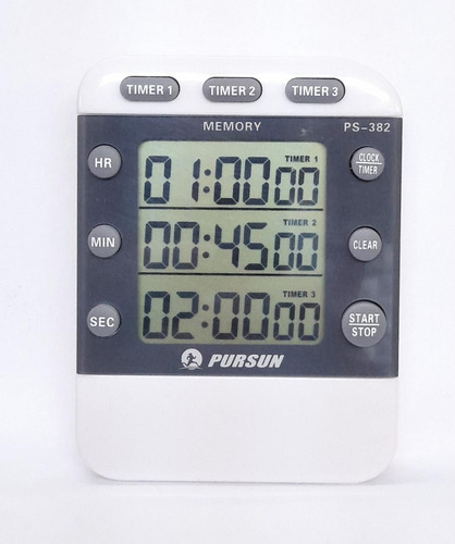 Timer Digital De Cocina Reloj Temporizador 3 Canales
