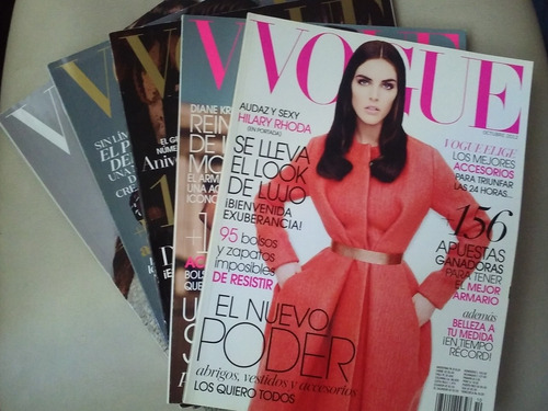 5 Revistas Vogue Latino Octubre 2012-13-14-15-16 Impecable.