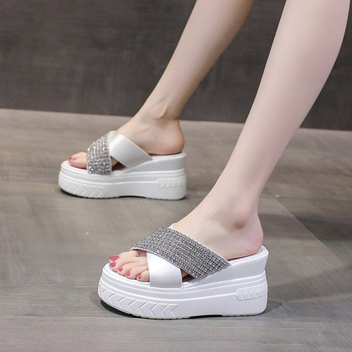 Sandalias De Verano Con Plataforma Tipo Chancla Para Mujer,