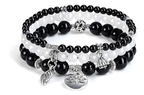 comprar Jovivi 3 Pulseras De Chakra Con Cuentas De Cristal De Obsidi