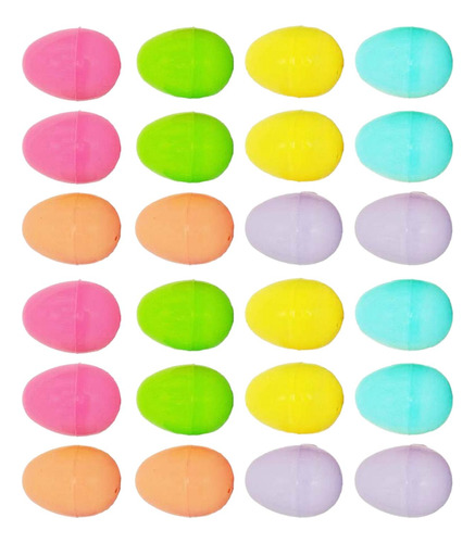 24 Huevos De Pascua Vacíos Para Rellenar Golosinas, Regalos