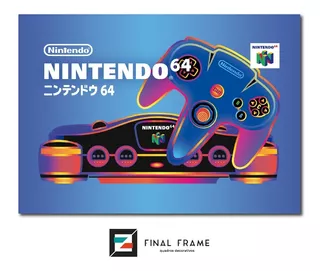 Pôster Caixa Console Nintendo 64 Retro N64 29,7x42cm