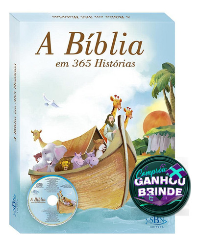 Livro A Bíblia Em 365 Histórias | Infantil | Incluso Cd