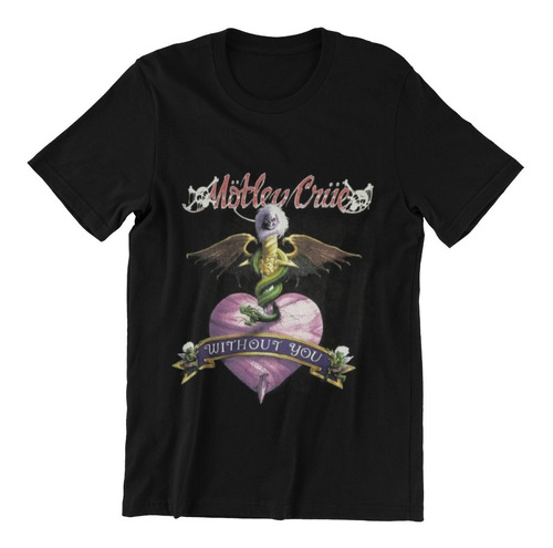 Polera Unisex Mötley Crüe Heart Rock Musica Estampado Algodo