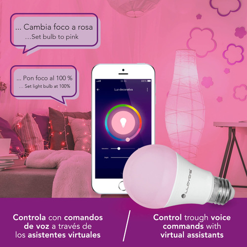 Foco Inteligente Wifi Multicolor Luz Blanca Fría Y Cálida