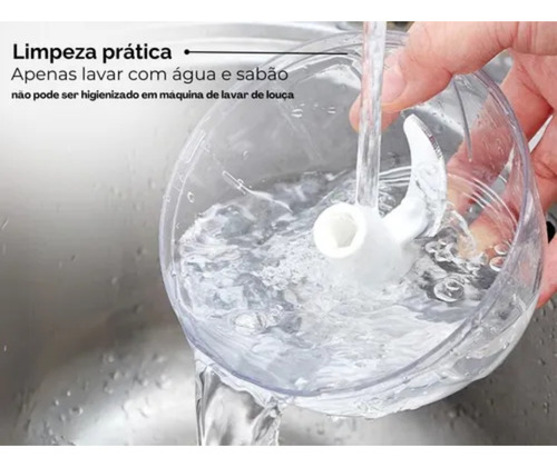 Miniprocessador De Alimentos 170ml 2 Lâminas Inox Original Vermelho