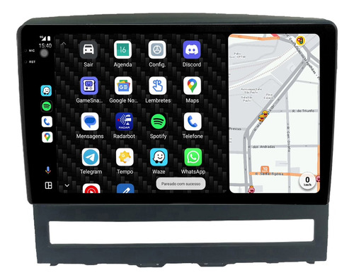 Multimídia Palio 07/12 9p Aikon Carplay Android 64gb Voz