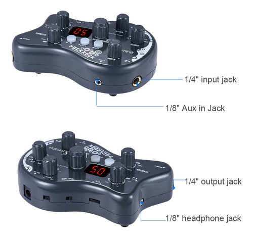 Pedal Multiefecto Summina Pockrock Portátil For Guitarra