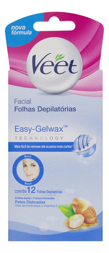 Folhas para Depilação Facial Veet 12 Unidades