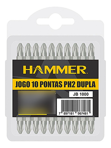 Kit Jogo Ponteira Hammer Phillips 10p  65mm 1000