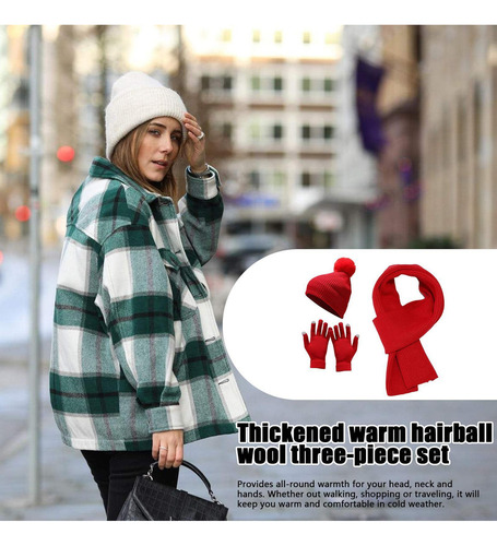 H Conjunto De Gorro Y Bufanda Conjunto De Invierno 3 En 1