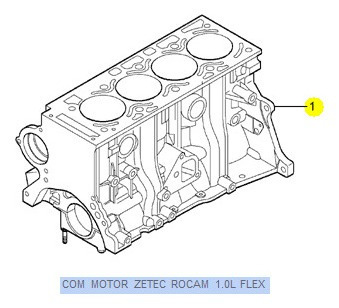 Imagem 4 de 6 de Motor Parcial (bloco) Zetec Ford-ka 2011 2012 2013 Ford