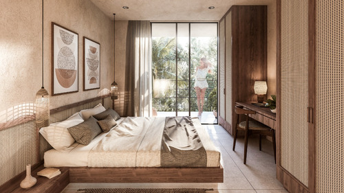 Departamento En Venta En Tulum, Quintana Roo, Aflora, Rodeado De Una Bella Laguna Artificial