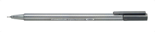 Caneta Triplus Fineliner Staedtler Cinza Extra Fina