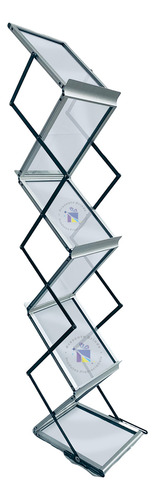 Porta Catálogo Folder Display Sanfonado Retrátil Z Alumínio