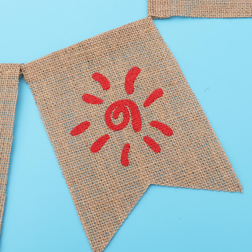 Banderín Con Letras, Pancarta Decorativa De Arpillera, Sumin