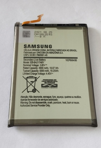 Bateria Samsung A02 Eb-ba217aby Original 100% Ok Retirada