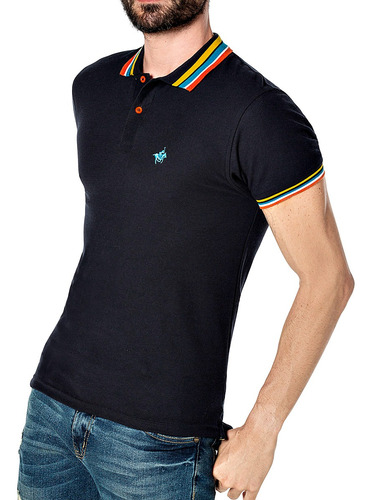 Playera Casual Caballero Mab Tonyc Neg T. Polo 126-346 T3