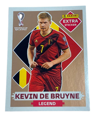 Figura de bronce extra de Rare Legend, álbum de la Copa Mundial 2022, personaje de Kevin de Bruyne