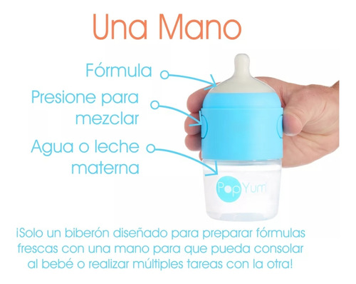 Popyum Biberón Anticólico Para Mezclar Fórmula 5oz/150ml 3pz