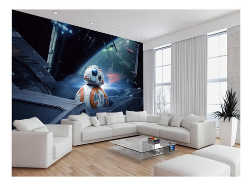 Papel De Parede 3d Star Wars Guerra Nas Estrelas 3,5m² Stw17