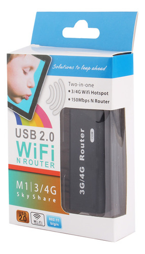 Enrutador Usb Portátil 3g/4g Wifi Wlan Hotspot 150mbps Rj45