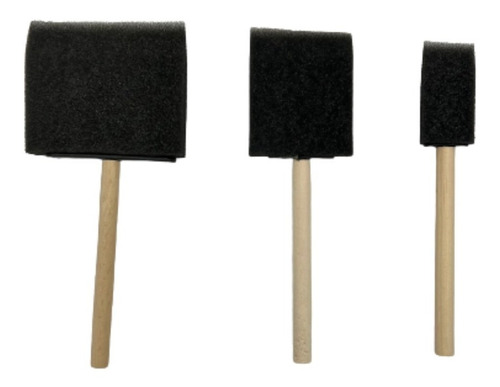 Juego 3 Brochas De Espuma Esponja Pincel