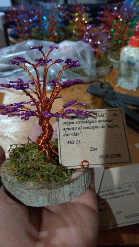 50 Arbolitos De 9cm + Arbol Central De 20cm