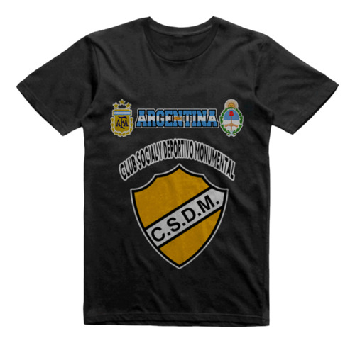 Remera Infantil Negra Club Monumental Trenque Lauquen