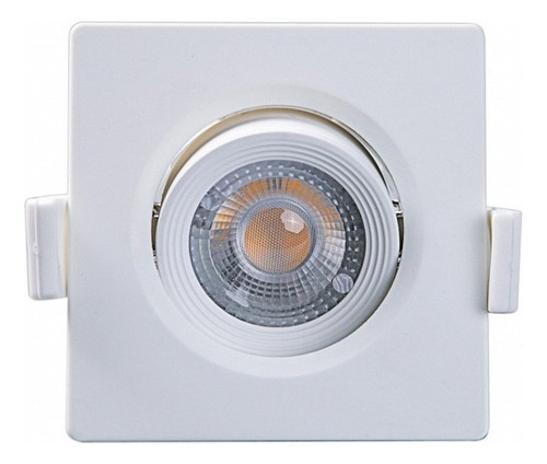 Spot Led De Embutir Quadrado Mr11 3w Direcionável Estrutura Branco 127/220v