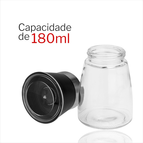 Moedor Manual Sal Pimenta Tempeiros 180ml Mix De Especiarias