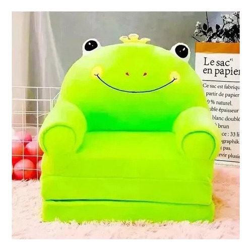 Sofá Funda Plegable Para Niños , Sillón , Funda Lavable Color Verde