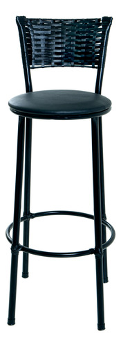 Kit Com 2 Banquetas Altas Perfeitas Para Casa Cozinha Bistrô Acabamento Da Estrutura Preto Cor Preto