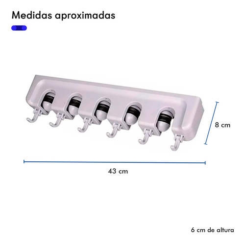 De Escoba Mop Organizador Colgante Rack 5 Grs