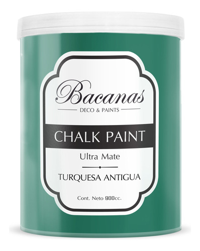 Chalk Paint  Turquesa Antigua 900cc - Bacanas