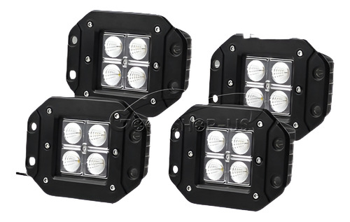 4 X 5  20w Cubo Inundación Led Trabajo De Montaje Al Ras Luz