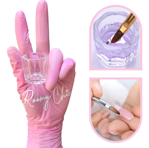 Godete De Vidrio Vasito Para Monómero De Uñas Acrílicas