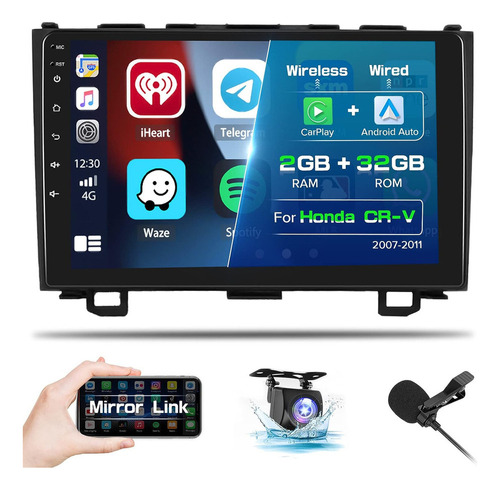 Radio De Coche Android Car Stereo 2007-11 Honda Cr-v Carplay