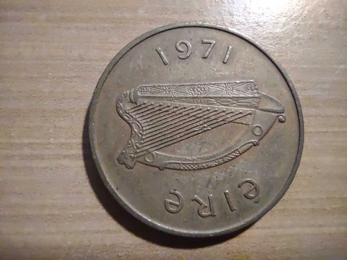 Moneda Irlanda 2 Pence 1971 #km21