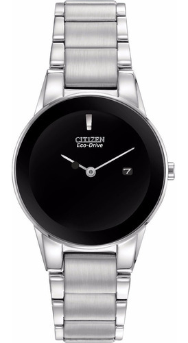 Reloj Citizen Axiom Eco-drive Acero Ga1050-51e Color de la correa Plateado Color del bisel Negro Color del fondo Negro