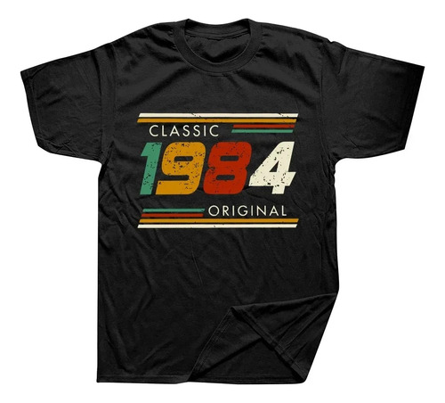 Made In 1984 Camiseta Gráfica De Algodón De Manga Corta