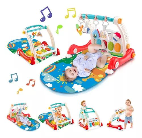 Tapete de juego de gimnasio para bebés de 0, 3, 6, 12, 36 meses, tapete de  actividad para el suelo del bebé, tapete para el tiempo boca abajo con