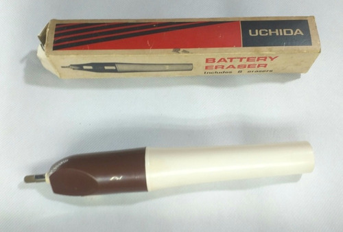 Antigua Goma Eléctrica Battery Eraser Uchida Made In Japan