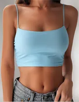 Comprar Top Crop Mujer Con Tiras Mujer Musculosa Cola De Ratón