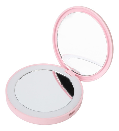 Espejo De Maquillaje De Viaje Led Compacto Con Forma Redonda