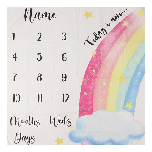 Manta Decorativa Multifuncional Para El Mes De Baby Mileston
