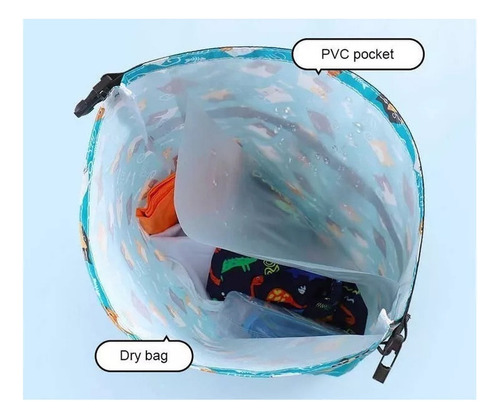 Nuevo Mochila De Natación Infantil Con Separación En Seco Y